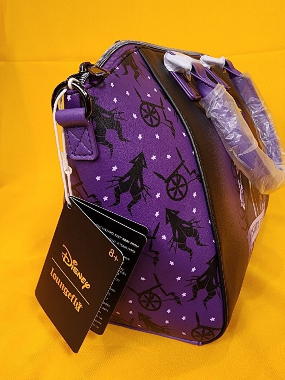 Loungefly Disney Villains Maleficent Mistress Of Evil Satchel Purple Handbag NEW - Picture 4 of 14